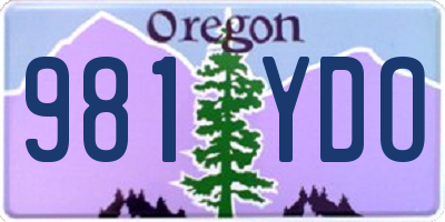 OR license plate 981YDO