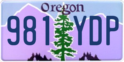 OR license plate 981YDP