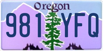 OR license plate 981YFQ