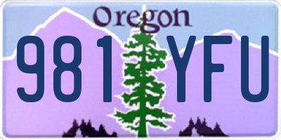 OR license plate 981YFU