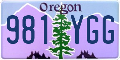 OR license plate 981YGG