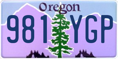 OR license plate 981YGP