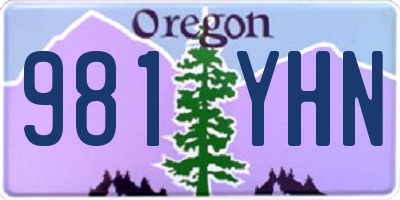 OR license plate 981YHN