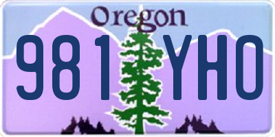 OR license plate 981YHO