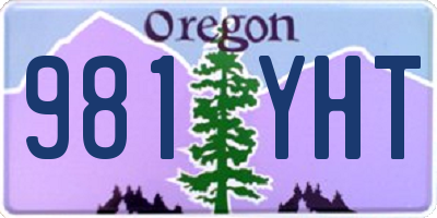 OR license plate 981YHT