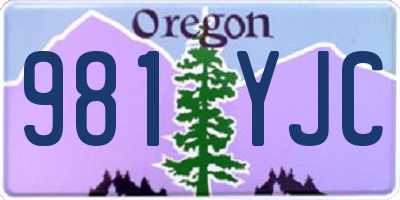 OR license plate 981YJC