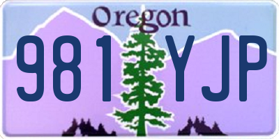 OR license plate 981YJP