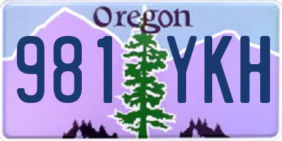 OR license plate 981YKH