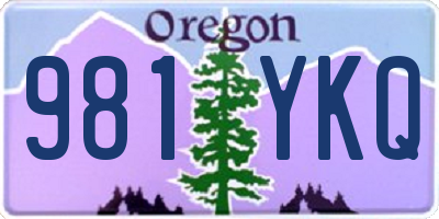 OR license plate 981YKQ