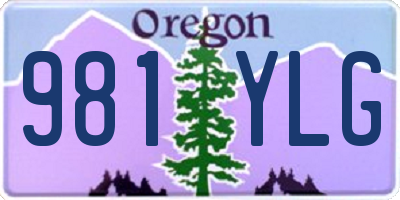 OR license plate 981YLG