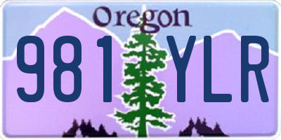 OR license plate 981YLR