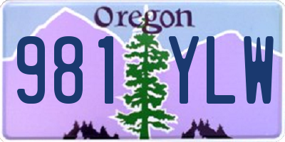 OR license plate 981YLW