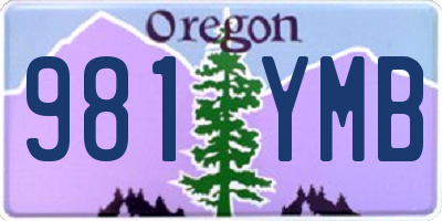 OR license plate 981YMB