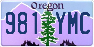 OR license plate 981YMC