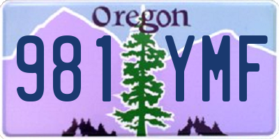 OR license plate 981YMF