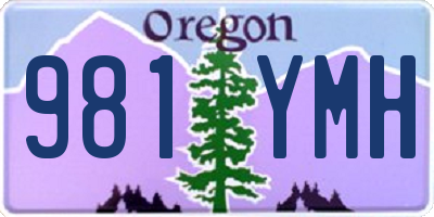 OR license plate 981YMH
