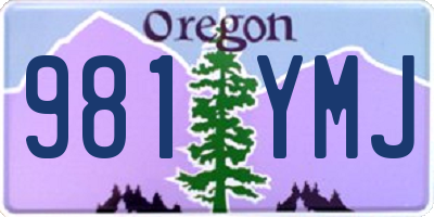 OR license plate 981YMJ