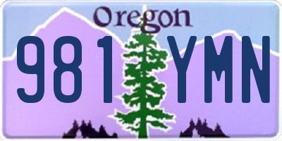 OR license plate 981YMN