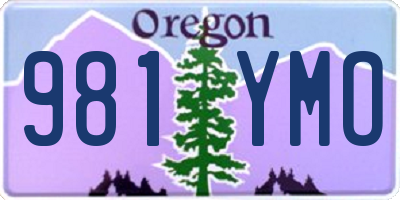 OR license plate 981YMO