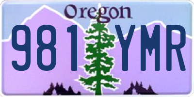 OR license plate 981YMR