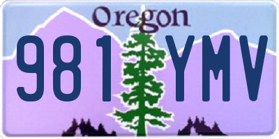 OR license plate 981YMV