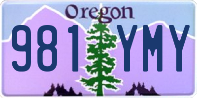 OR license plate 981YMY