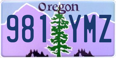 OR license plate 981YMZ
