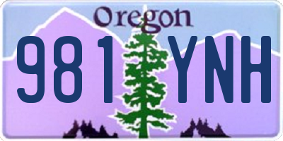 OR license plate 981YNH