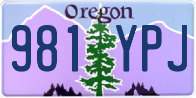 OR license plate 981YPJ