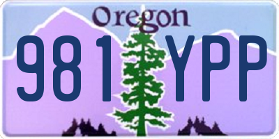 OR license plate 981YPP