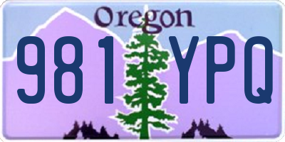 OR license plate 981YPQ