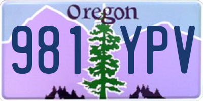 OR license plate 981YPV