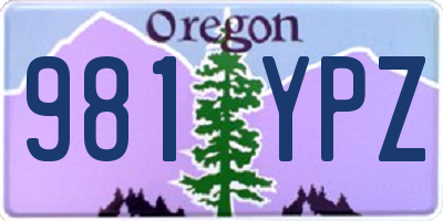 OR license plate 981YPZ