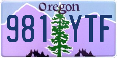 OR license plate 981YTF