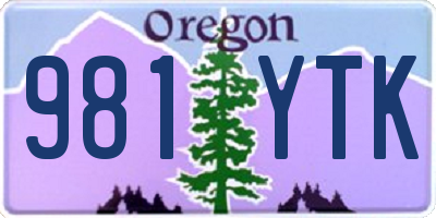 OR license plate 981YTK