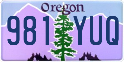 OR license plate 981YUQ