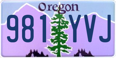 OR license plate 981YVJ