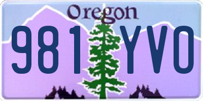 OR license plate 981YVO