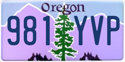 OR license plate 981YVP