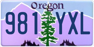 OR license plate 981YXL