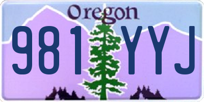 OR license plate 981YYJ