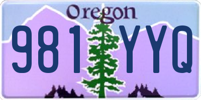 OR license plate 981YYQ