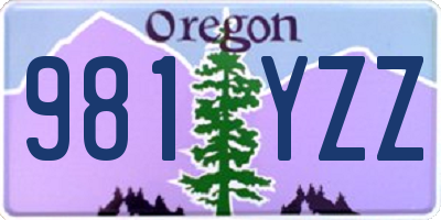 OR license plate 981YZZ