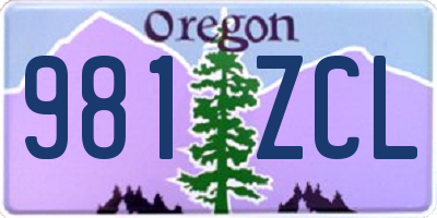 OR license plate 981ZCL