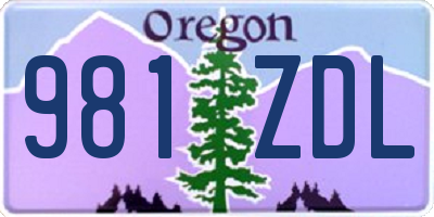 OR license plate 981ZDL