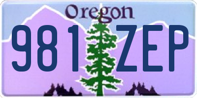 OR license plate 981ZEP