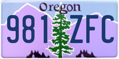 OR license plate 981ZFC