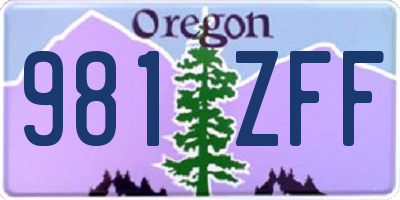 OR license plate 981ZFF