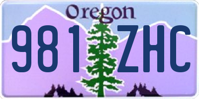 OR license plate 981ZHC