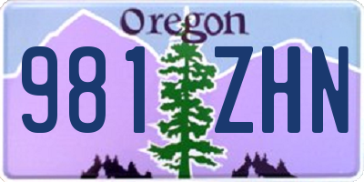 OR license plate 981ZHN